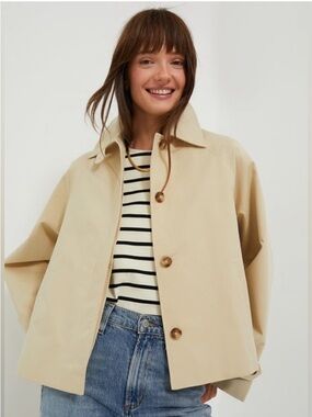 NWT Tuckernuck Khaki Cropped Trench Jacket XS